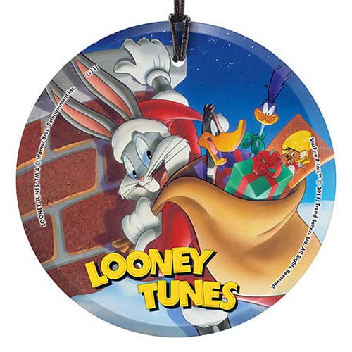 Looney Tunes Santa Bugs Bunny StarFire Prints Hanging Glass Print